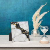 Zwart Wit Goud Marmer Luxe Fotoplaat (Insitu)