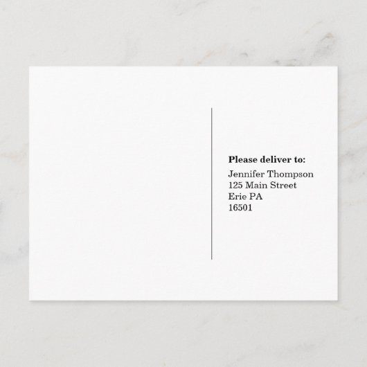 Zwart Wit Goud Modern Glam Stripes RSVP Uitnodiging Briefkaart (Achterkant)