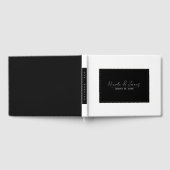 Zwart Wit Goud Modern Minimaal Elegant Huwelijk Gastenboek (Volledig)