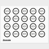 Zwart Wit Goud Modern Minimaal Elegant Huwelijk Ronde Sticker (Vel)