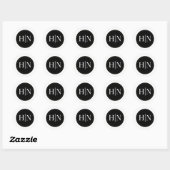 Zwart Wit Goud Modern Minimaal Elegant Huwelijk Ronde Sticker (Vel)