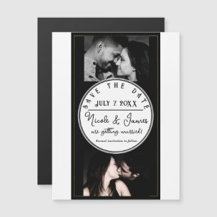 Zwart Wit Goud Modern Minimaal Save the Date