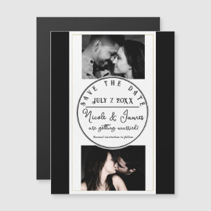Zwart Wit Goud Modern Minimaal Save the Date