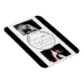 Zwart Wit Goud Modern Minimaal Save the Date Magneet (Rechterzijde)