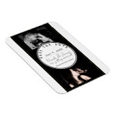 Zwart Wit Goud Modern Minimaal Save the Date Magneet (Rechterzijde)