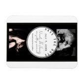 Zwart Wit Goud Modern Minimaal Save the Date Magneet (Horizontaal)