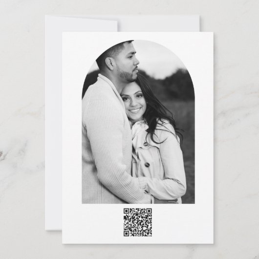 Zwart Wit Goud Modern Minimaal Vrijgezellenfeest Kaart (Achterkant)