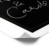 Zwart Wit Goud Modern Minimal Gifts & Kaarten Sign Poster (Hoek)