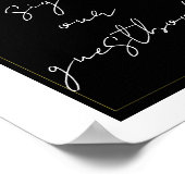 Zwart Wit Goud Modern Minimal Guestbook Sign Poster (Hoek)