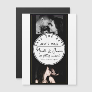 Zwart Wit Goud Modern Minimal Save the Date
