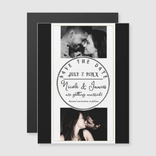 Zwart Wit Goud Modern Minimal Save the Date