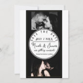 Zwart Wit Goud Modern Minimal Save the Date (Voorkant)