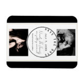 Zwart Wit Goud Modern Minimal Save the Date Magneet (Horizontaal)