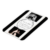 Zwart Wit Goud Modern Minimal Save the Date Magneet (Linkerzijde)