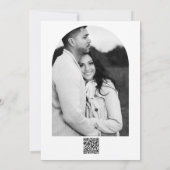 Zwart Wit Goud Modern Minimal Wedding Bedankt Kaart (Achterkant)