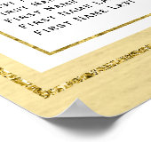 Zwart Wit Goud Moderne Bloem Bruiloftstoel Platteg Poster (Hoek)