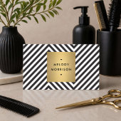 Zwart Wit Goud Moderne Kapper Visitekaartje