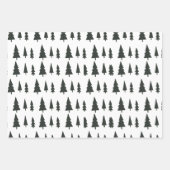 Zwart wit goud moderne kerstboom inpakpapier vel (Voorkant 3)