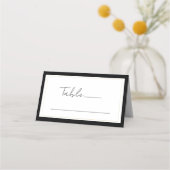 Zwart Wit Goud Moderne Minimale Zittafel Plaatskaartje (Achterkant)