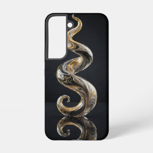 Zwart Wit Goud S Spiraal Sculptuur Case Samsung Galaxy Hoesje