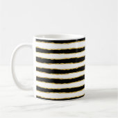 Zwart Wit Goud Strepen Koffiemok (Links)