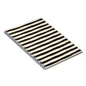 Zwart Wit Goud Strepen Notitieboek (Rechterzijde)