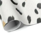 Zwart Wit Goud Western Koeienhuid Cadeaupapier (Rol Hoek)