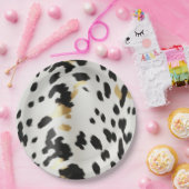 Zwart Wit Goud Western Koeienhuid Papieren Bordje (Feest)