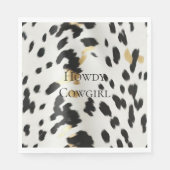 Zwart Wit Goud Western Koeienhuid Servet (Voorkant)