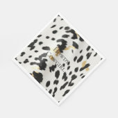 Zwart Wit Goud Western Koeienhuid Servet (Hoek)