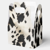 Zwart Wit Goud Zuidwest Cowhide Leer  Bedankdoosjes (Geopend)