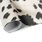 Zwart Wit Goud Zuidwest Cowhide Verjaardag Cadeaupapier (Rol Hoek)