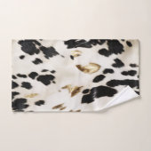 Zwart Wit Goud Zuidwest Koeienhuid Bruiloftsfeest Bad Handdoek (Handdoek)