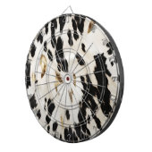 Zwart Wit Goud Zuidwest Koeienhuid Dartbord (Voorkant Rechts)