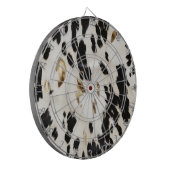 Zwart Wit Goud Zuidwest Koeienhuid Dartbord (Voorkant Links)