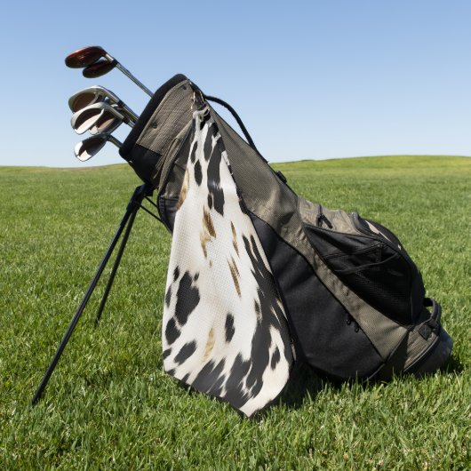 Zwart Wit Goud Zuidwest Koeienhuid Golfhanddoek (Groen)