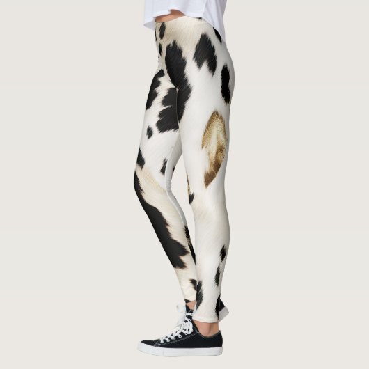 Zwart Wit Goud Zuidwest Koeienhuid Leggings (Links)