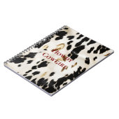 Zwart Wit Goud Zuidwest Koeienhuid Notitieboek (Linkerzijde)