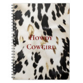 Zwart Wit Goud Zuidwest Koeienhuid Notitieboek (Voorkant)