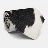 Zwart Wit Goud Zuidwest Koeienhuid Stropdas (Opgerold)