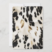 Zwart Wit Goud Zuidwest Koeienhuid Verjaardag Kaart (Achterkant)