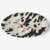 Zwart Wit Goud Zuidwest Koeienhuid Verjaardag Papieren Bordje (Gekanteld)