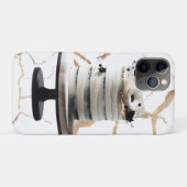 Zwart & wit gouden bloemencake bruidsontvangst  Case-Mate iPhone case (Achterkant (horizontaal))