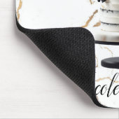 Zwart & wit gouden bloemstuk taart bruidsdouche  muismat (Hoek)