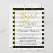 Zwart-wit gouden folie harten Vrijgezellenfeest Kaart (Voorkant)