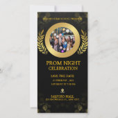 Zwart & wit gouden prom-uitnodiging (Voorkant)