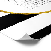 Zwart-wit gouden zitvlak poster (Hoek)