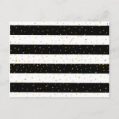 Zwart wit goudhoudende neusvlekken met polka-stipp briefkaart (Voorkant)