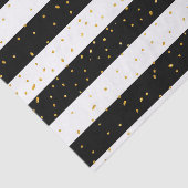 Zwart wit goudhoudende neusvlekken met polka-stipp tissuepapier (Detail)