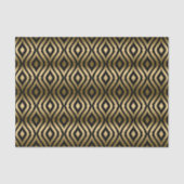 Zwart-wit goudmetrisch Quatrefoliepatroon Tissuepapier (Voorkant)